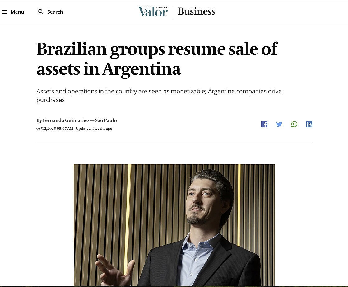 Brazilian groups resume sale of assets in Argentina